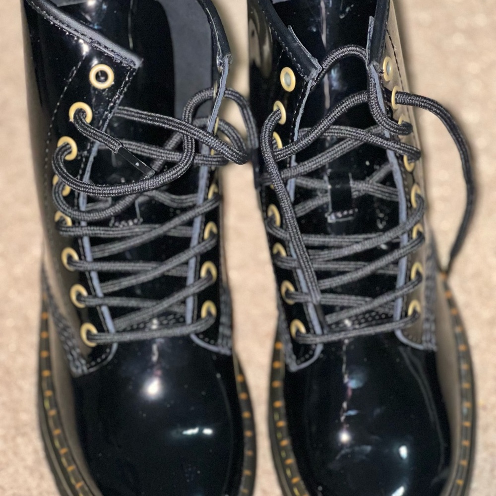 Dr. Martens Black Patent Leather Boots - Picture 7 of 12
